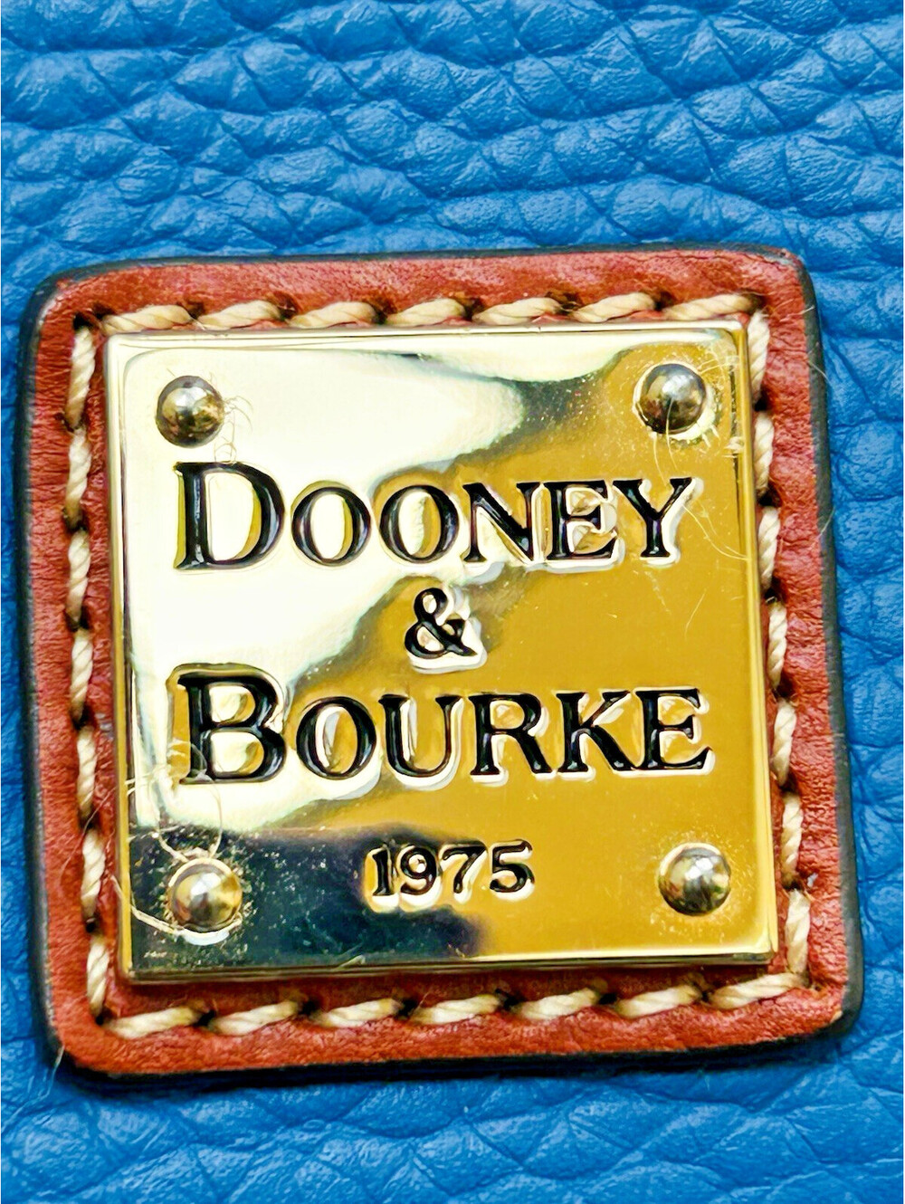 Dooney & Bourke Pebble Leather Royal Blue Crossbody Bag Purse Y2K Boho - Picture 10 of 15